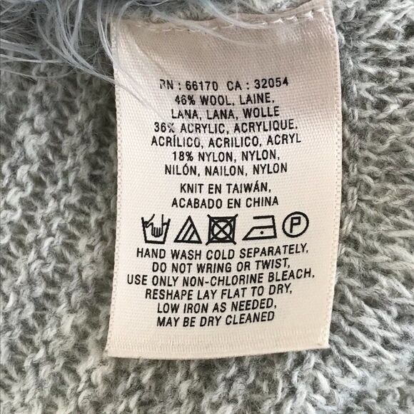 Anthropologie Sleeping on Snow Nuvola Sweater Women's XS Ruffle Hem Fuzzy Stripe - Picture 8 of 9